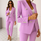 Marion | Damski dwuczęściowy garnitur z żakietem slim fit, elegancki kostium | Rokishi
