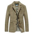 Neil | Męski swobodny, lekki blazer, elegancki blazer o dopasowanym kroju | Rokishi | Khaki