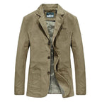 Neil | Męski swobodny, lekki blazer, elegancki blazer o dopasowanym kroju | Rokishi | Khaki
