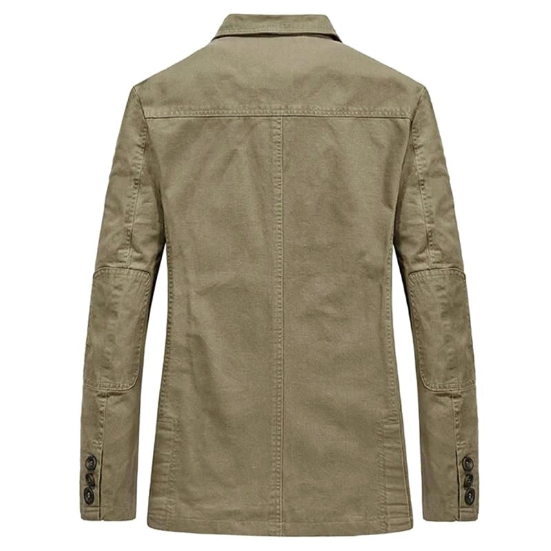 Neil | Męski swobodny, lekki blazer, elegancki blazer o dopasowanym kroju | Rokishi | Khaki