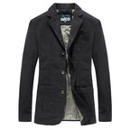 Neil | Męski swobodny, lekki blazer, elegancki blazer o dopasowanym kroju | Rokishi | Czarny