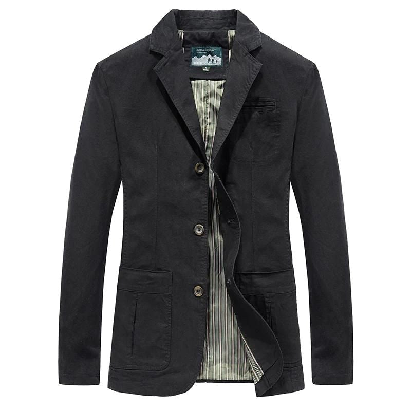 Neil | Męski swobodny, lekki blazer, elegancki blazer o dopasowanym kroju | Rokishi | Czarny