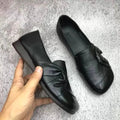 Nicole | Damskie wspierające buty skórzane, skórzane buty wsuwane | Rokishi | Czarny