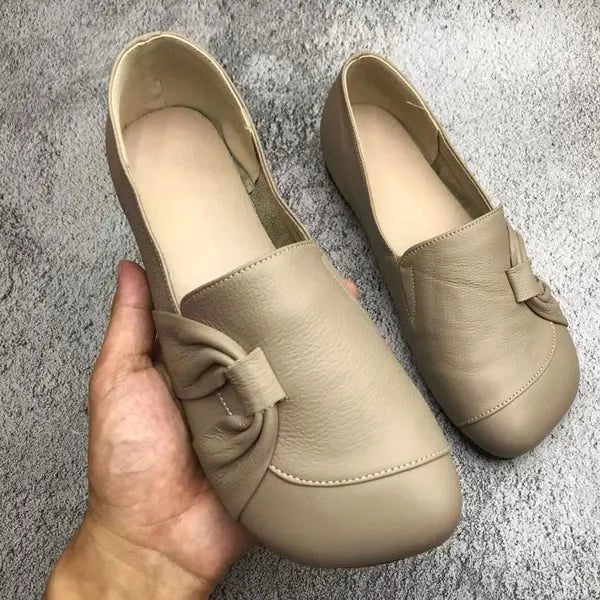 Nicole | Damskie wspierające buty skórzane, skórzane buty wsuwane | Rokishi | Czarny