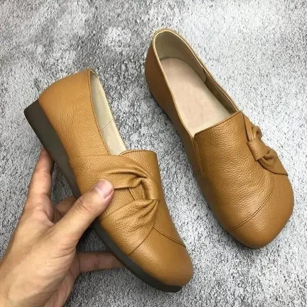 Nicole | Damskie wspierające buty skórzane, skórzane buty wsuwane | Rokishi | Czarny
