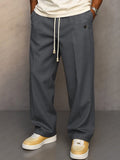Nils | Męskie spodnie o prostym kroju, nowoczesne spodnie jogger | Rokishi | Szary