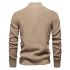 Oliver | Męski sweter bawełniany o klasycznym kroju, elegancki męski sweter | Rokishi | Jasnoszary