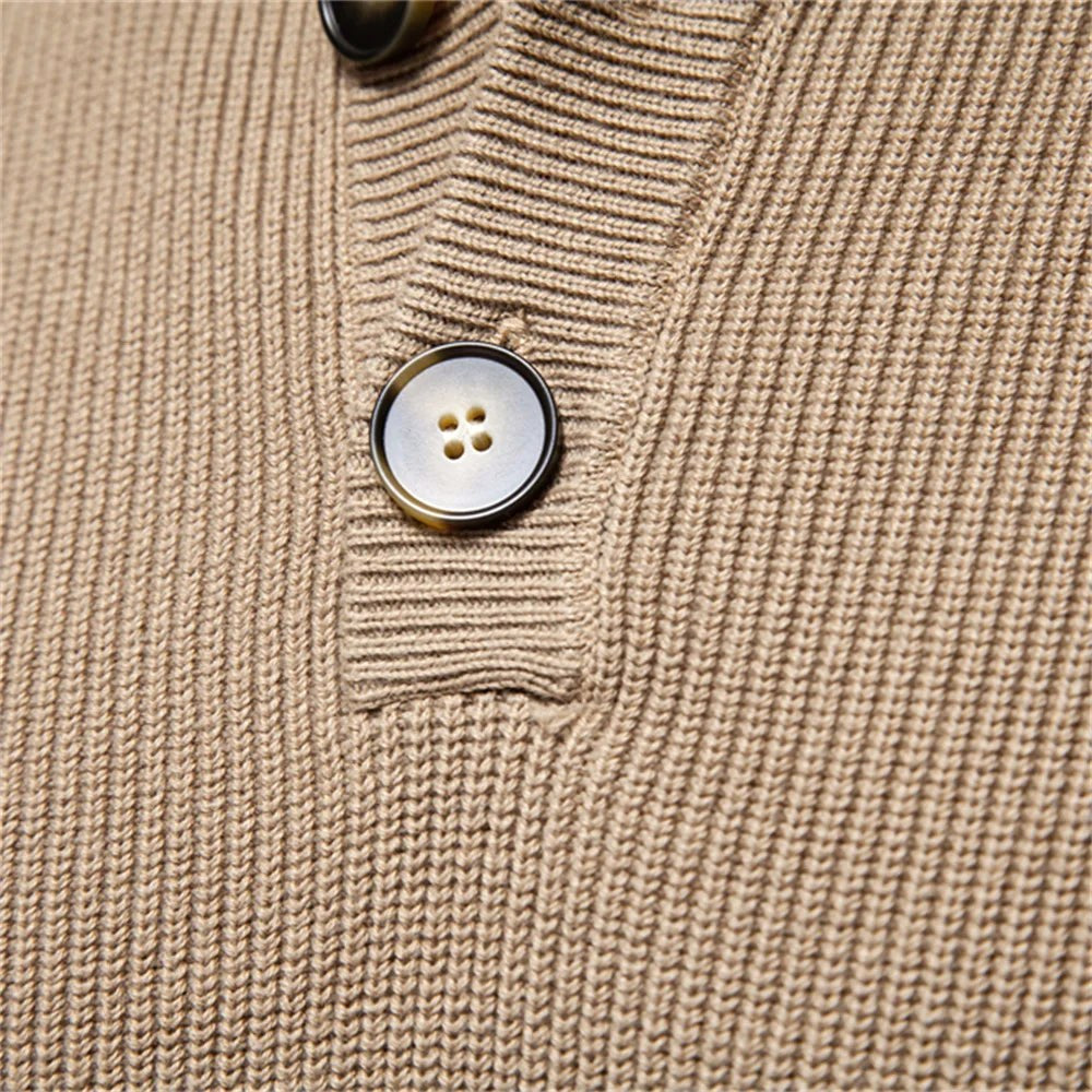 Oliver | Męski sweter bawełniany o klasycznym kroju, elegancki męski sweter | Rokishi | Jasnoszary