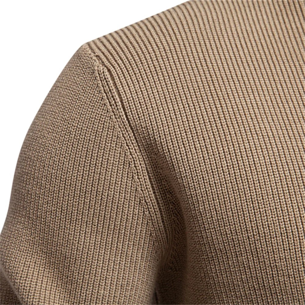 Oliver | Męski sweter bawełniany o klasycznym kroju, elegancki męski sweter | Rokishi | Jasnoszary