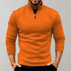 Otto | Męski sweter z zamkiem, wszechstronny sweter z dzianiny | Rokishi | Czarny