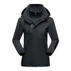 Patricia | Damska wodoodporna kurtka softshell, wiatroszczelny płaszcz sportowy | Rokishi | Czarny