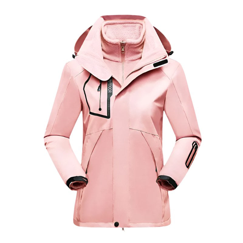 Patricia | Damska wodoodporna kurtka softshell, wiatroszczelny płaszcz sportowy | Rokishi | Czarny