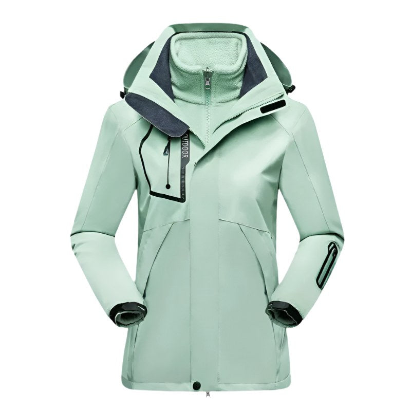 Patricia | Damska wodoodporna kurtka softshell, wiatroszczelny płaszcz sportowy | Rokishi | Czarny