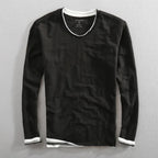 Paul | Męski sweter z dekoltem w serek i długim rękawem, elegancki sweter na co dzień | Rokishi | Niebieski
