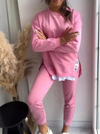 Penelope | Damski oversize'owy dwuczęściowy komplet dresowy, zwężane spodnie jogger | Rokishi | Szary