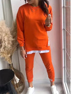 Penelope | Damski oversize'owy dwuczęściowy komplet dresowy, zwężane spodnie jogger | Rokishi | Szary