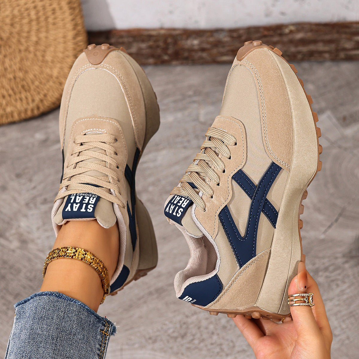 Petra | Damskie ortopedyczne sneakersy z amortyzacją, lekkie buty do chodzenia | Rokishi