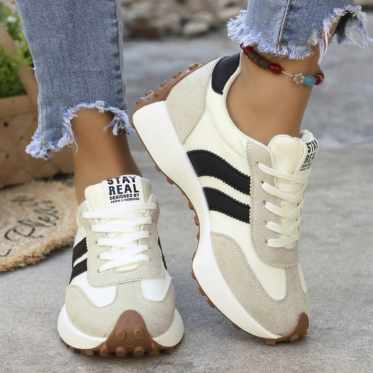 Petra | Damskie ortopedyczne sneakersy z amortyzacją, lekkie buty do chodzenia | Rokishi