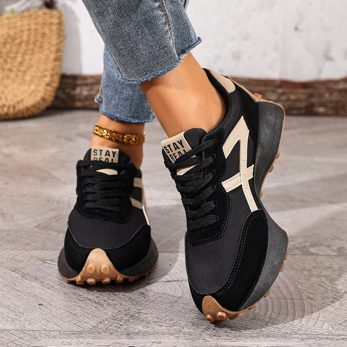 Petra | Damskie ortopedyczne sneakersy z amortyzacją, lekkie buty do chodzenia | Rokishi