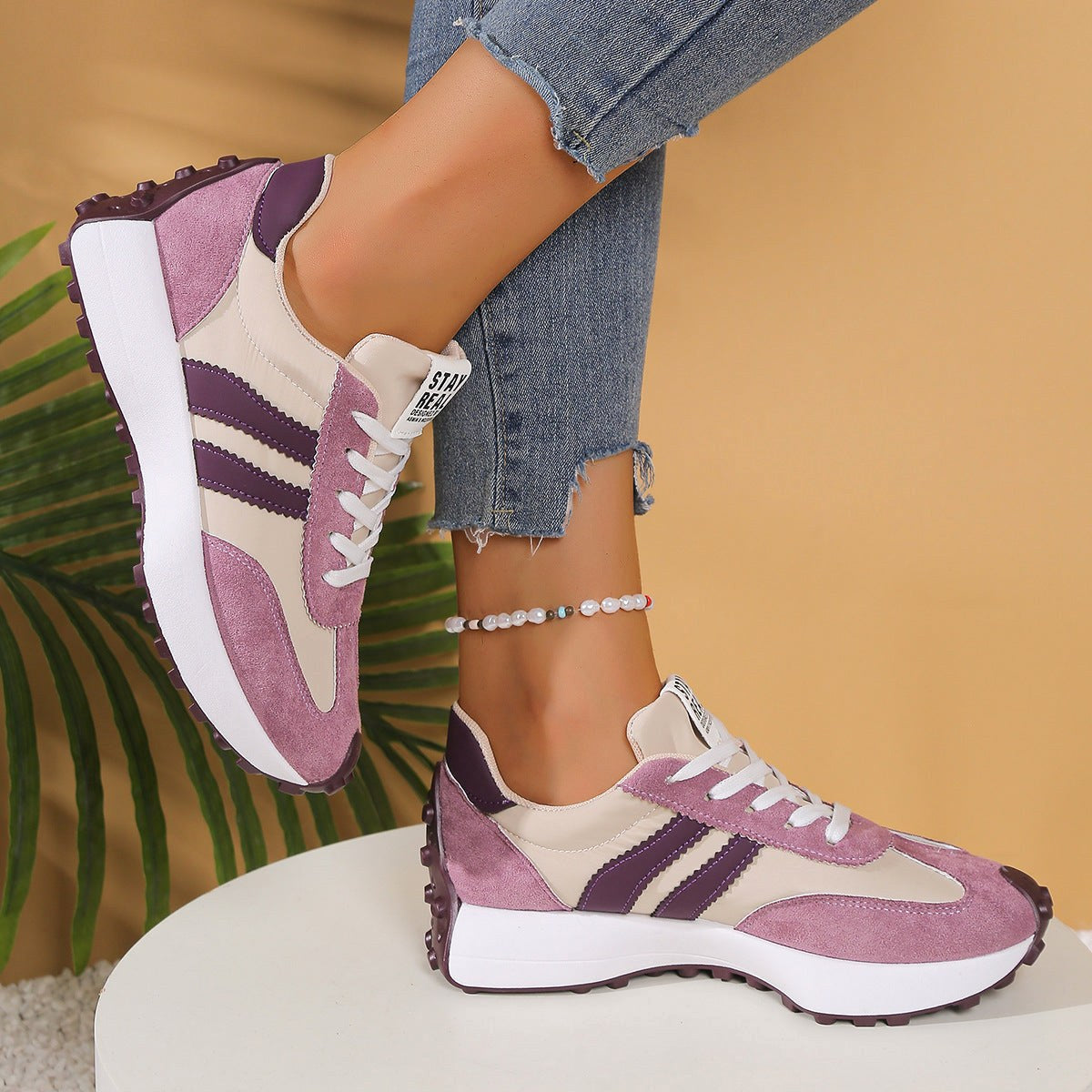 Petra | Damskie ortopedyczne sneakersy z amortyzacją, lekkie buty do chodzenia | Rokishi