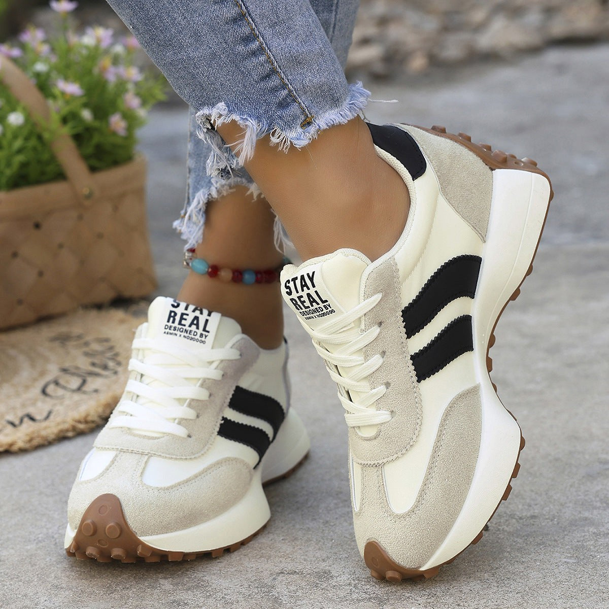 Petra | Damskie ortopedyczne sneakersy z amortyzacją, lekkie buty do chodzenia | Rokishi