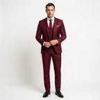 Przemysław | Elegancki trzyczęściowy garnitur męski z kamizelką, garnitur slim fit | Rokishi