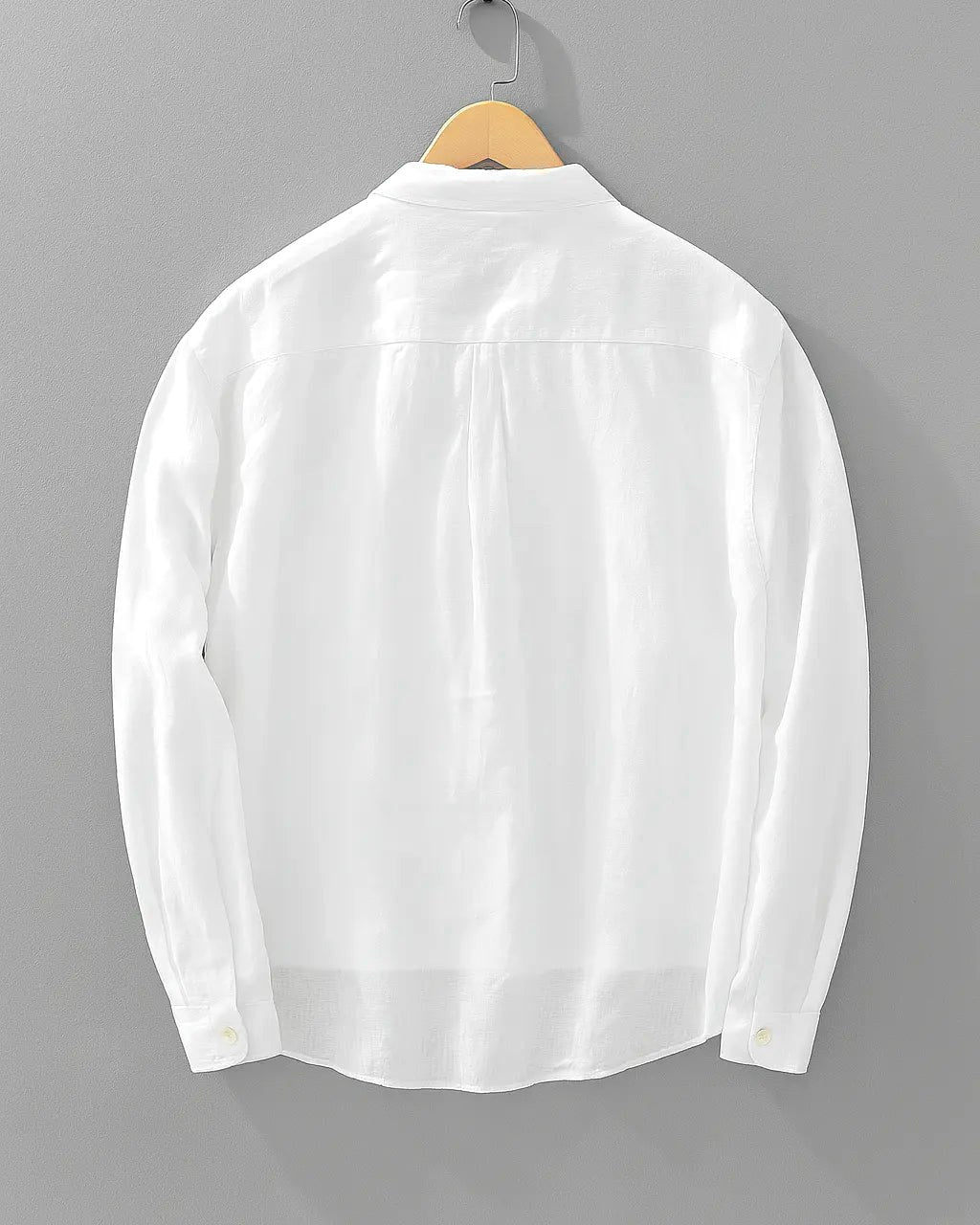 Rory | Męska koszula overshirt z bawełny i lnu, luźna koszula z krótkim zapięciem na guziki | Rokishi | Granatowy