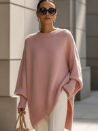 Rosalie | Damski oversize'owy sweter, sweter z miękkim splywem | Rokishi | Czarny