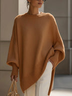 Rosalie | Damski oversize'owy sweter, sweter z miękkim splywem | Rokishi | Szary