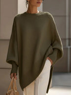 Rosalie | Damski oversize'owy sweter, sweter z miękkim splywem | Rokishi | Różowy