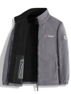 Rudolf | Męska bluza polarowa z kołnierzem, bluza polarowa outdoorowa | Rokishi | Czerwony