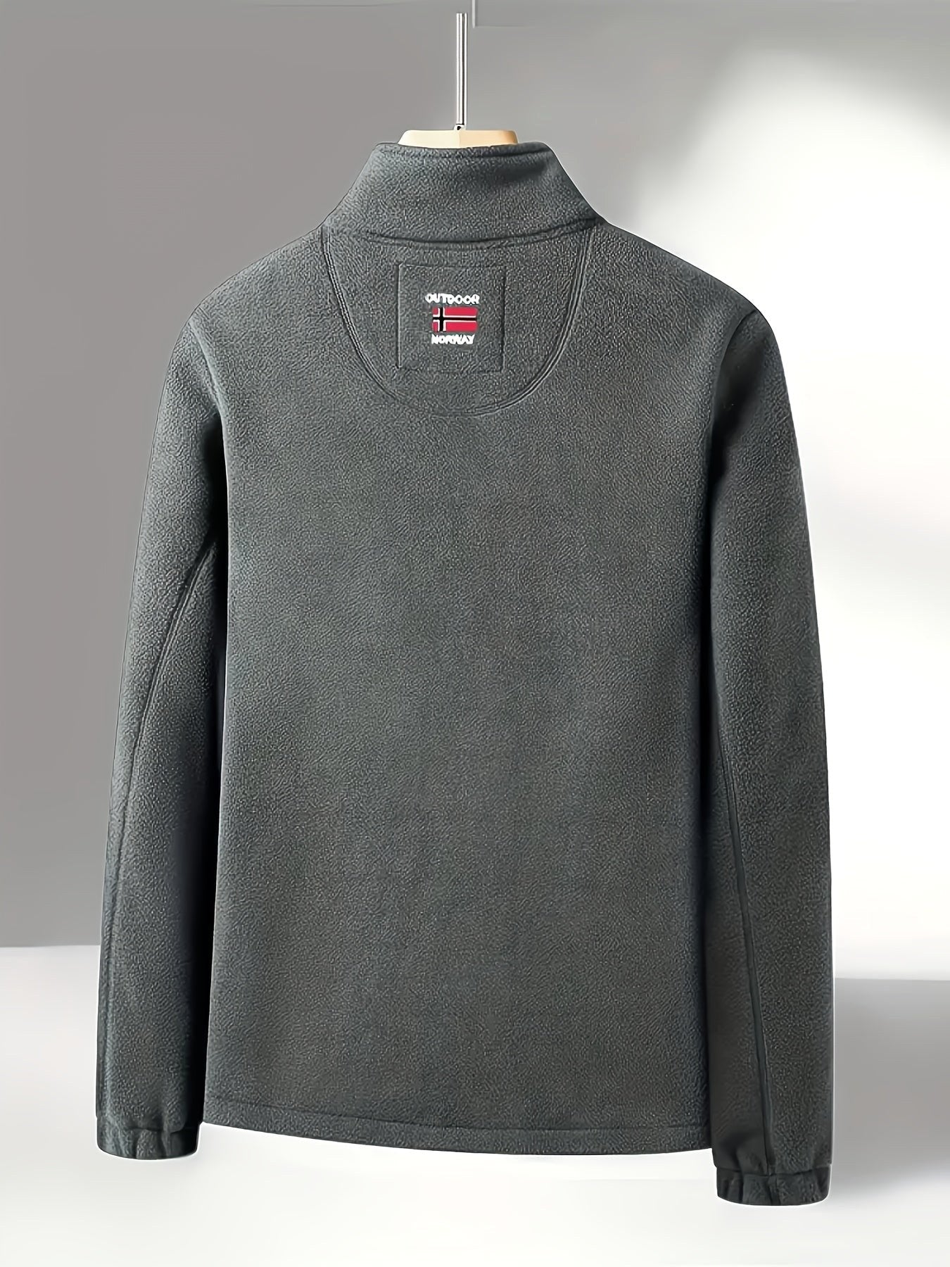 Rudolf | Męska bluza polarowa z kołnierzem, bluza polarowa outdoorowa | Rokishi | Czerwony