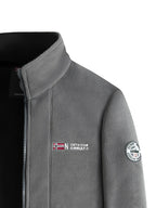 Rudolf | Męska bluza polarowa z kołnierzem, bluza polarowa outdoorowa | Rokishi | Khaki