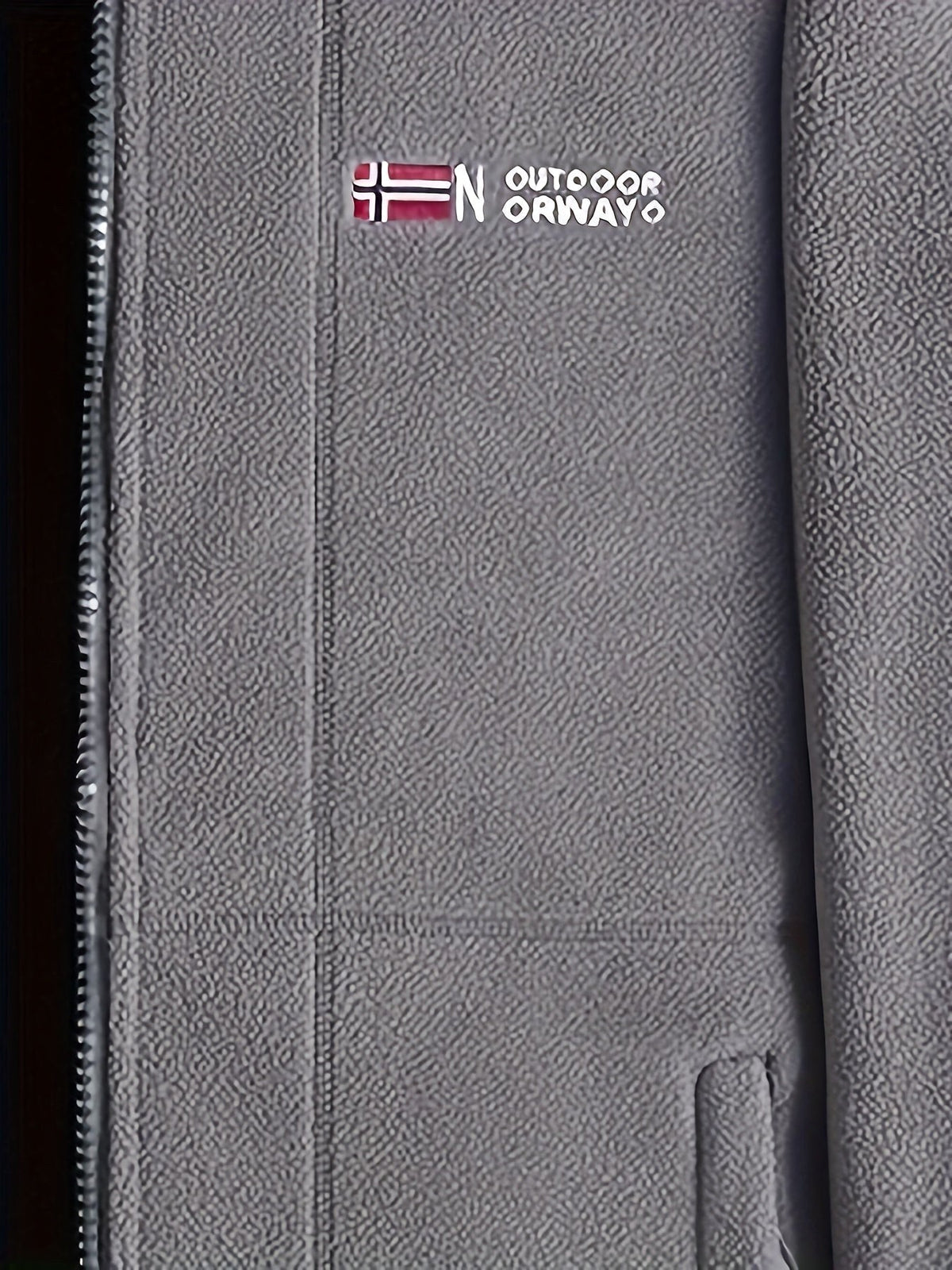 Rudolf | Męska bluza polarowa z kołnierzem, bluza polarowa outdoorowa | Rokishi | Khaki