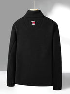 Rudolf | Męska bluza polarowa z kołnierzem, bluza polarowa outdoorowa | Rokishi | Khaki
