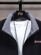 Rudolf | Męska bluza polarowa z kołnierzem, bluza polarowa outdoorowa | Rokishi | Szary