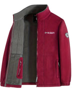 Rudolf | Męska bluza polarowa z kołnierzem, bluza polarowa outdoorowa | Rokishi | Czarny