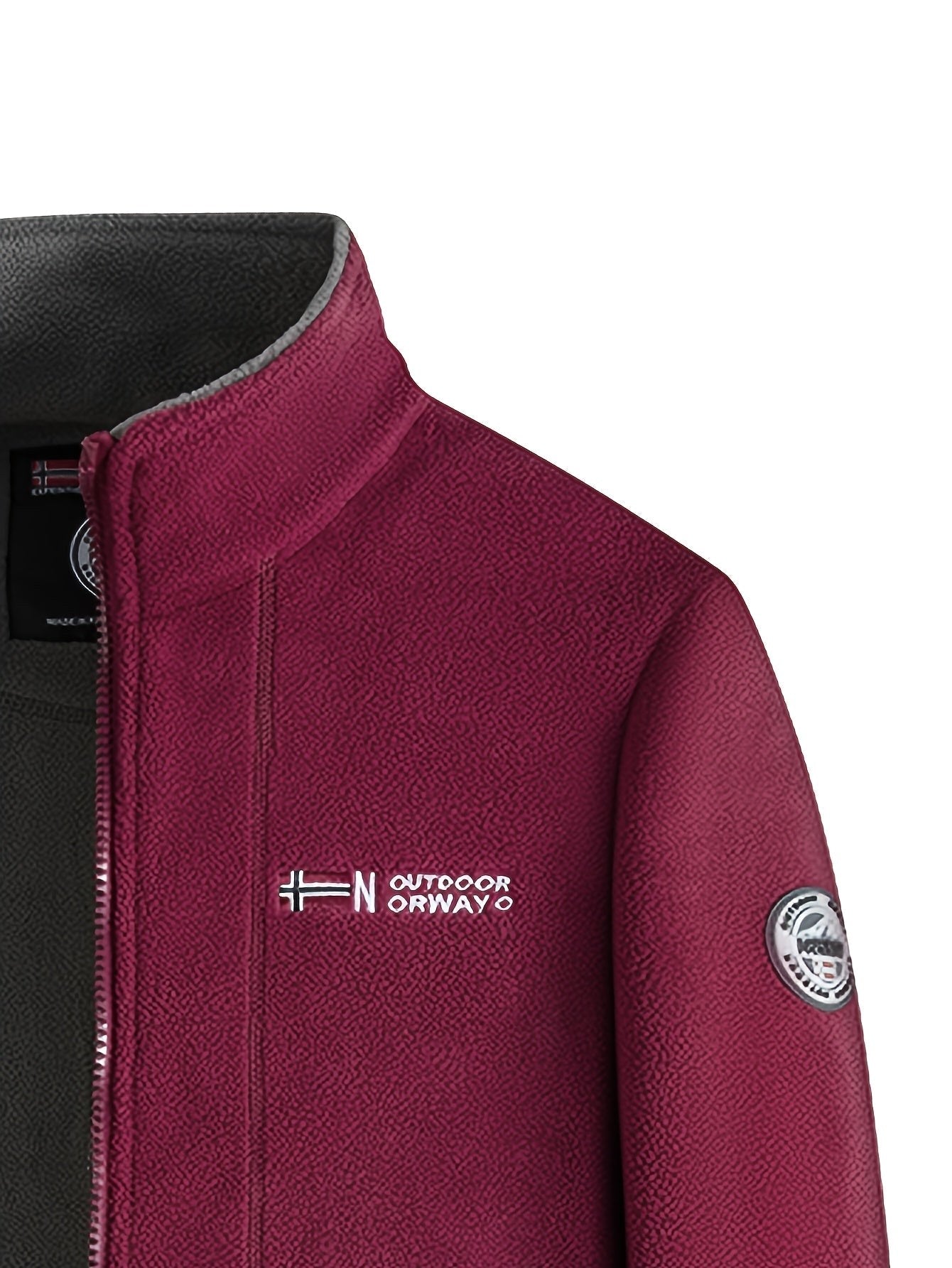 Rudolf | Męska bluza polarowa z kołnierzem, bluza polarowa outdoorowa | Rokishi | Ciemny niebieski