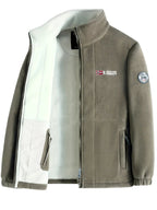 Rudolf | Męska bluza polarowa z kołnierzem, bluza polarowa outdoorowa | Rokishi | Ciemny niebieski