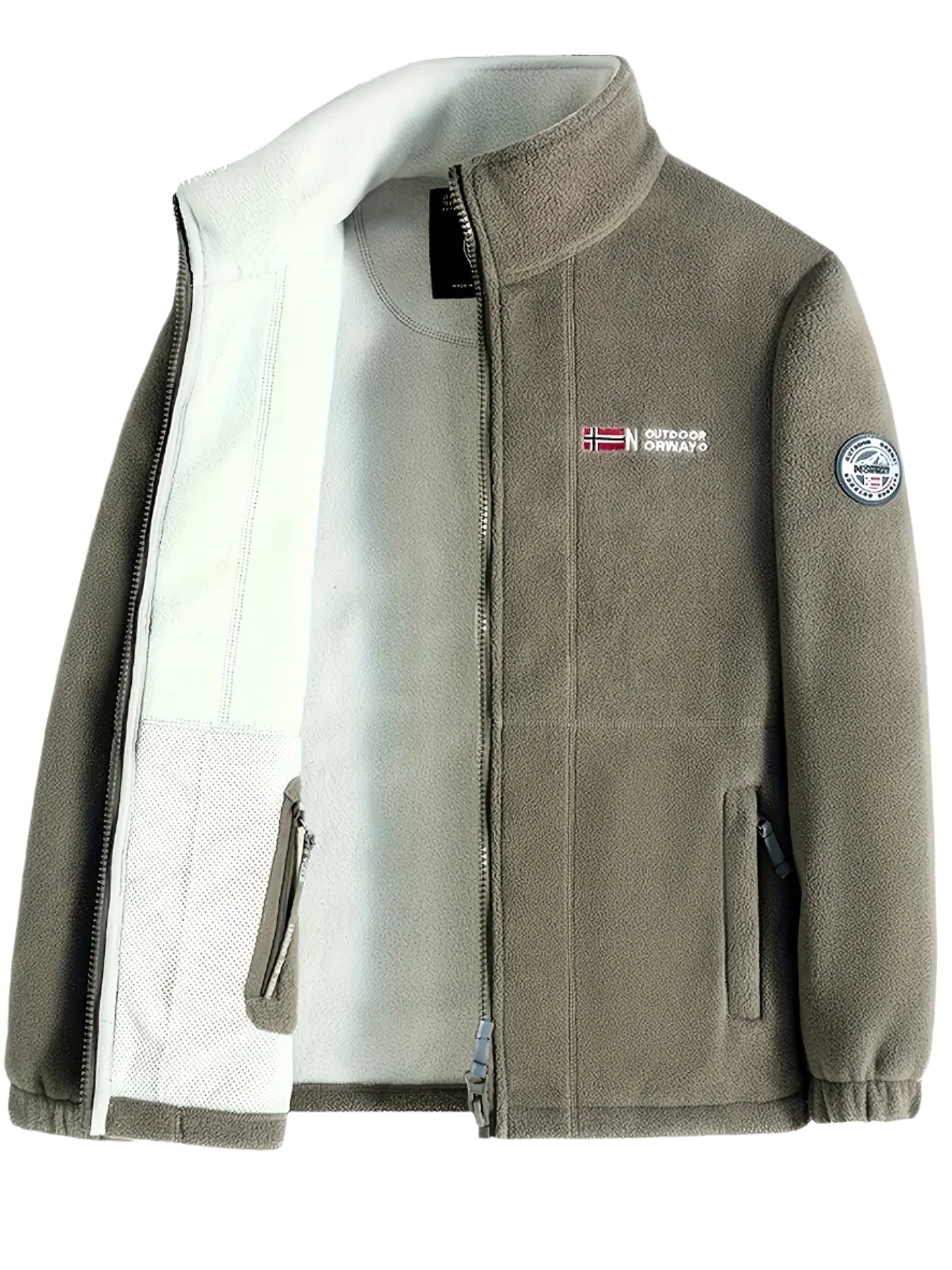 Rudolf | Męska bluza polarowa z kołnierzem, bluza polarowa outdoorowa | Rokishi | Ciemny niebieski