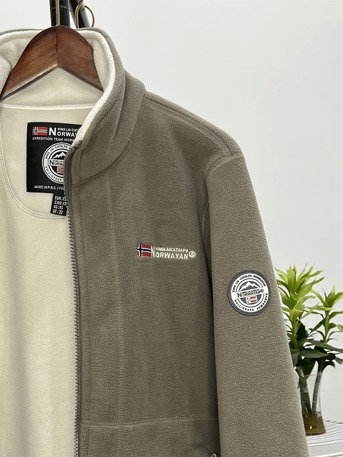 Rudolf | Męska bluza polarowa z kołnierzem, bluza polarowa outdoorowa | Rokishi | Czerwony