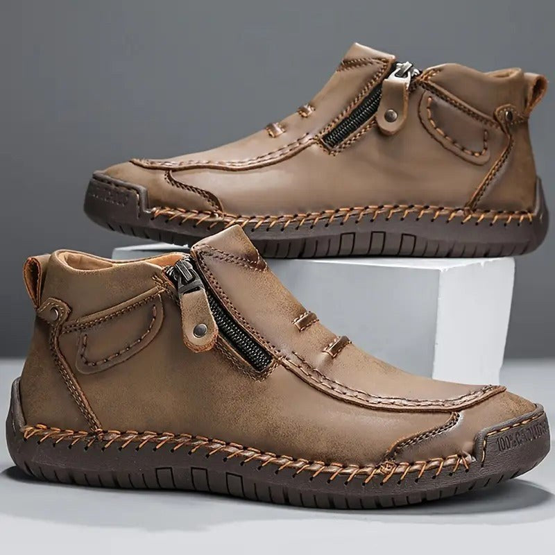 Rupert | Męskie ortopedyczne buty trekkingowe, wspierające buty na co dzień | Rokishi | Czarny
