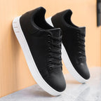 Scott | Męskie sznurowane sneakersy, niskie buty ortopedyczne | Rokishi | Czarny