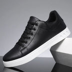 Scott | Męskie sznurowane sneakersy, niskie buty ortopedyczne | Rokishi | Czarny
