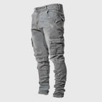 Stuart | Męskie jeansy casualowe Ultra-Stretch, wąsko krojone jeansy | Rokishi | Niebieski