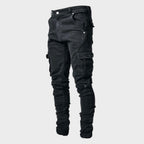 Stuart | Męskie jeansy casualowe Ultra-Stretch, wąsko krojone jeansy | Rokishi | Niebieski