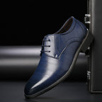 Thomas | Męskie sznurowane buty z detalami brogue, eleganckie buty biznesowe | Rokishi | Czarny