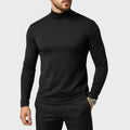 Uwe | Męski sweter z golfem o smukłym kroju, elegancki sweter jesienny | Rokishi | Czarny
