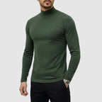 Uwe | Męski sweter z golfem o smukłym kroju, elegancki sweter jesienny | Rokishi | Czarny