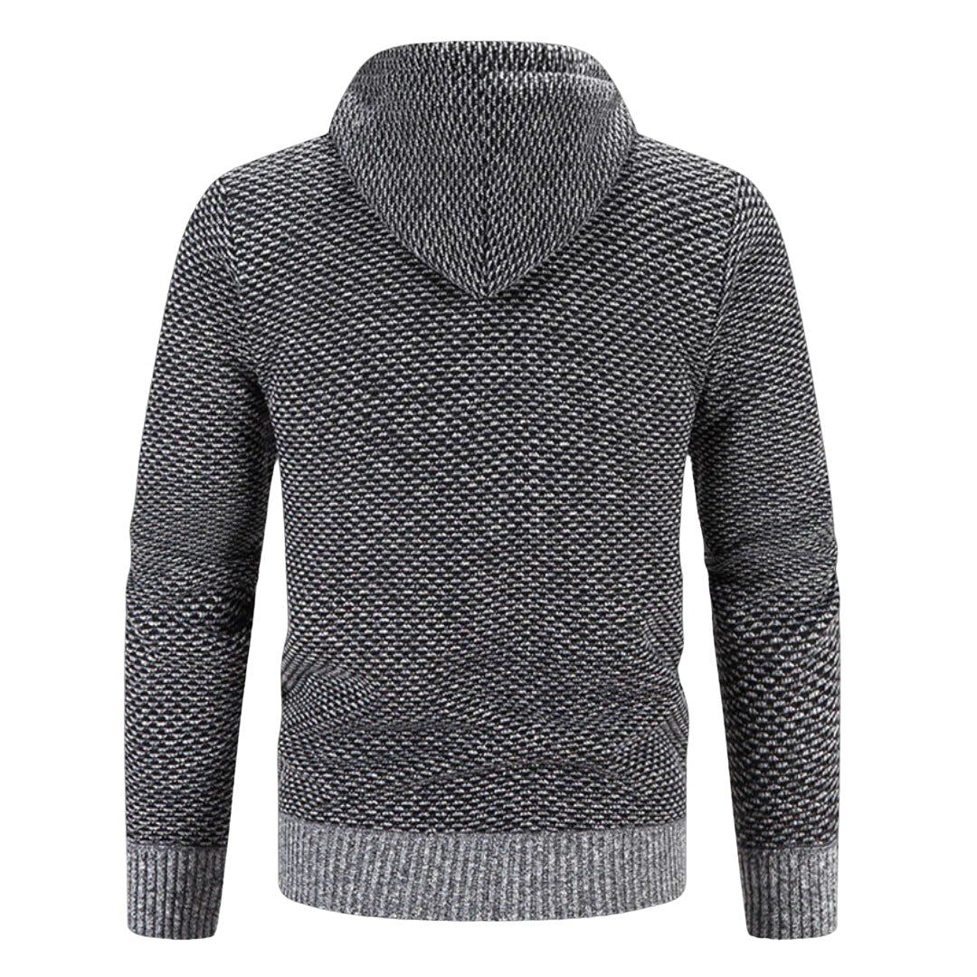 Viktor | Męska bluza premium z kapturem, elegancka bluza z kapturem | Rokishi | Brązowy